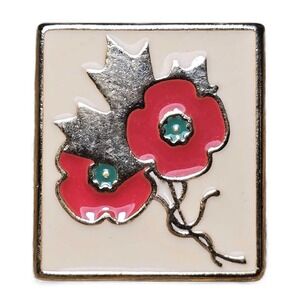Canadian Remembrance Day Maple Leaf Red Poppy Veterans Hat Vest Lapel Pin D17